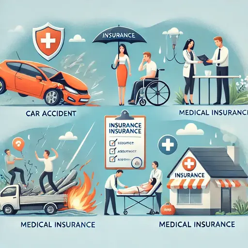 Aninformativeandcreativeillustrationshowinghowinsurancehelpsincriticalsituations.theimageincludesacaraccidentscenariowhereaperson talesgo.com